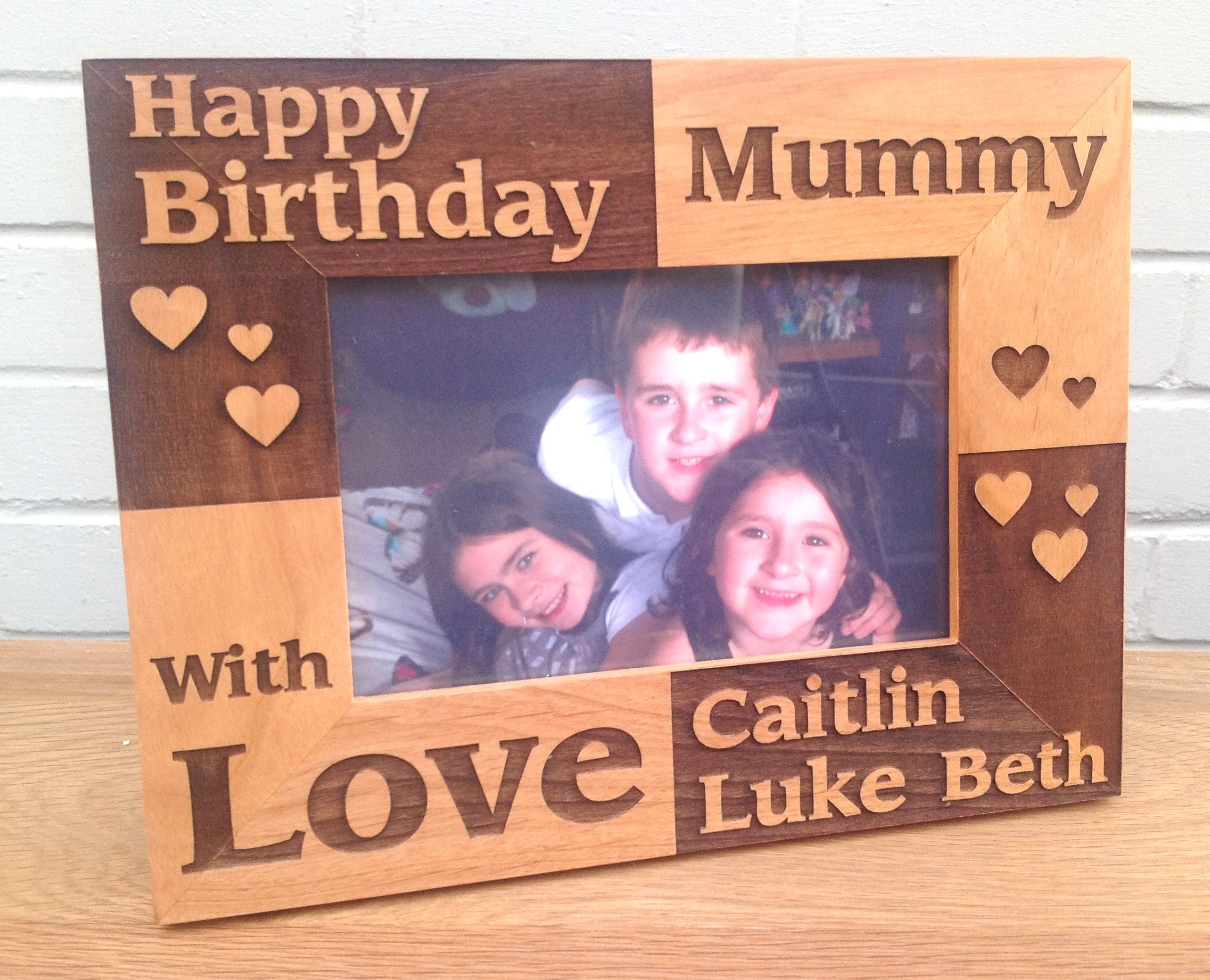 Wooden engraved photo frame SJS Laser